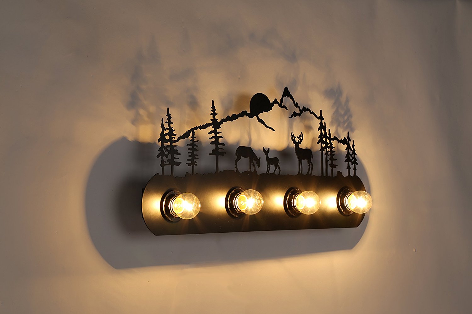 Kiven Decorative Wall Light Home Decor Four Light Vanity Strip Mirror Light Landscape Mount Deer Decoration Bulbs Not Included Nunu Lamp Online Shopping