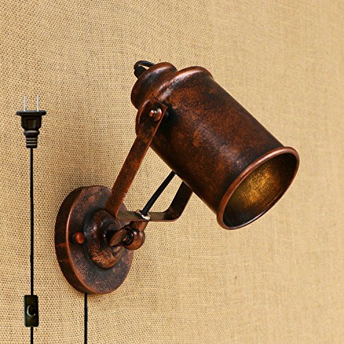 Vintage plug in shop wall sconce