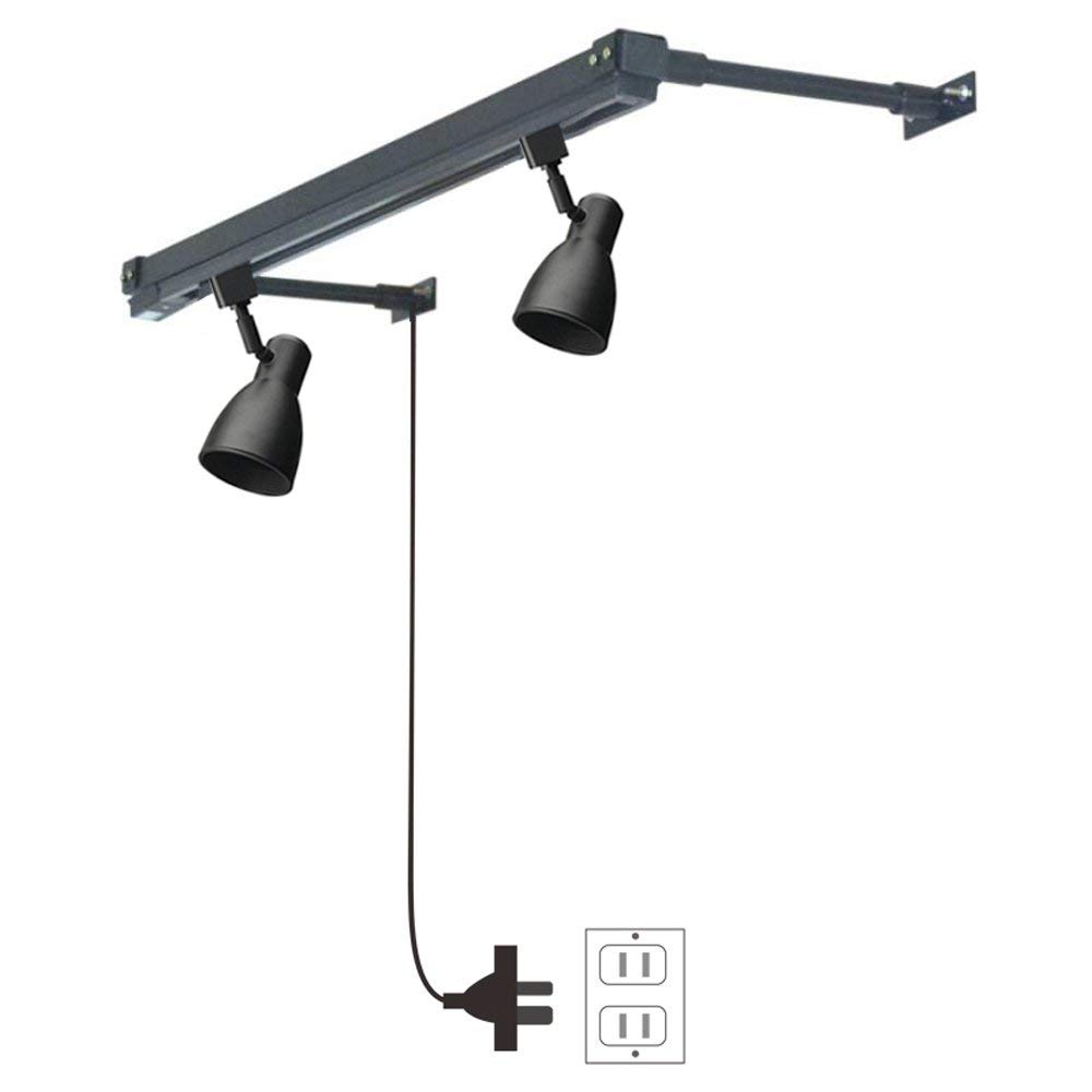 Kiven Plug in Black Linear Track Lighting Section, Black, Nunu Lamp
