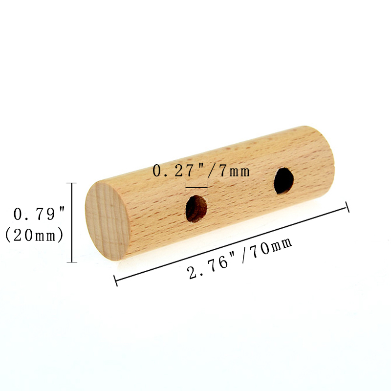 6Pack Wooden Art Cord Adjuster with 2 Holes for Chandelier Pendant
