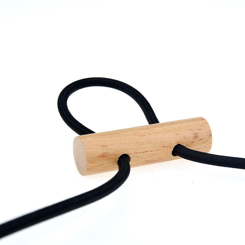 6Pack Wooden Art Cord Adjuster with 2 Holes for Chandelier Pendant