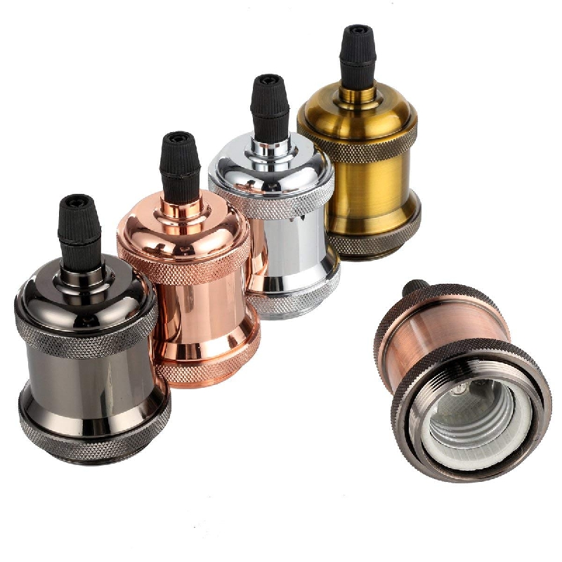 4Pack Rose Gold Lamp Socket E26 Vintage Industrial Light Socket DIY