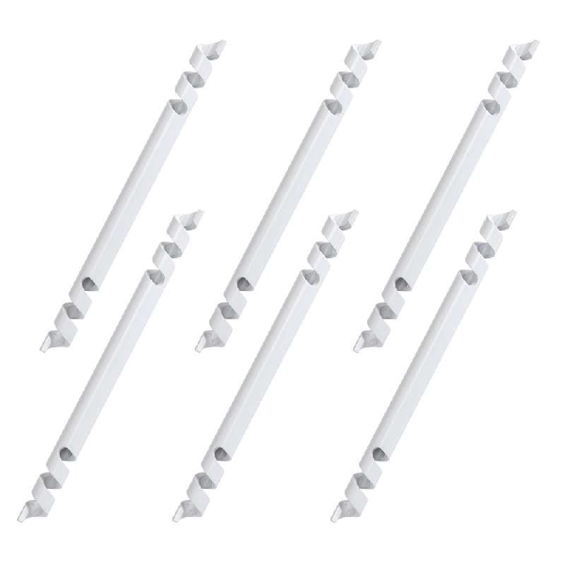 6Pack Iron Art Cord Adjuster White Color Cable Management Accessories