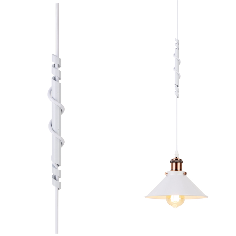 6Pack Iron Art Cord Adjuster White Color Cable Management Accessories