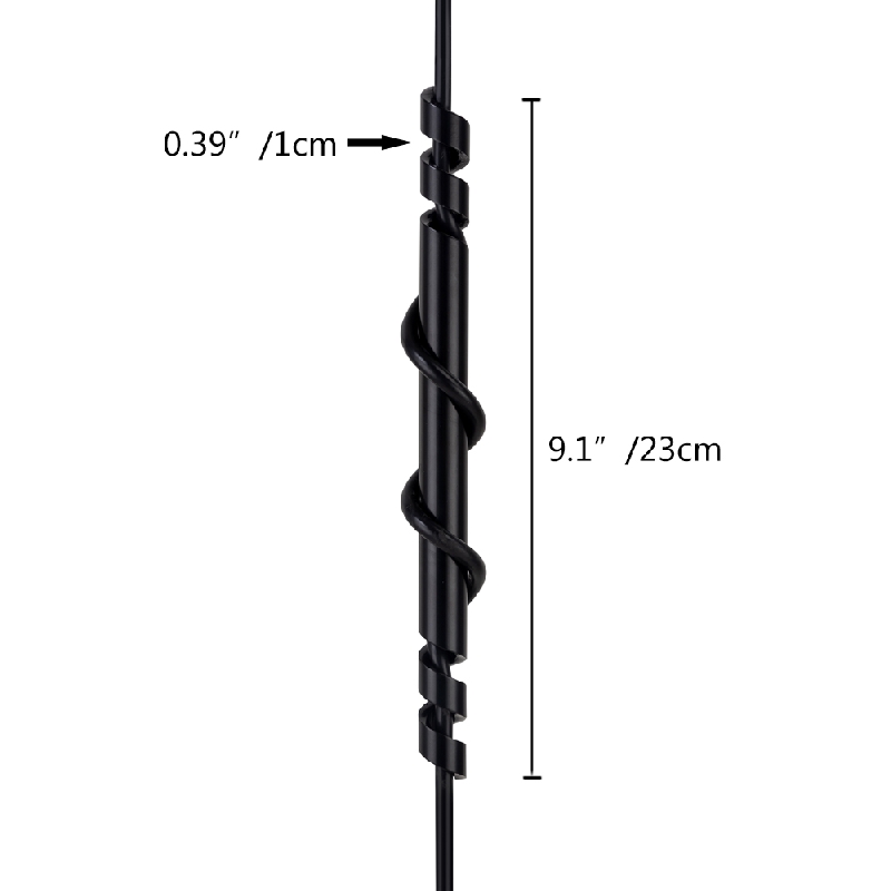 3Pack Iron Art Cord Adjuster Black Color Cable Management Accessories