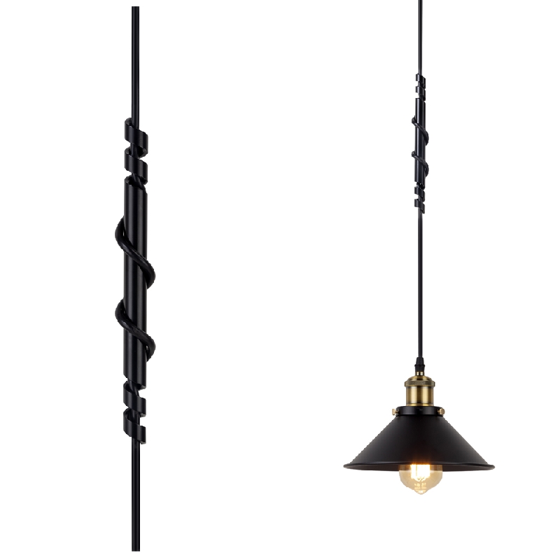 6Pack Iron Art Cord Adjuster Black Color Cable Management Accessories