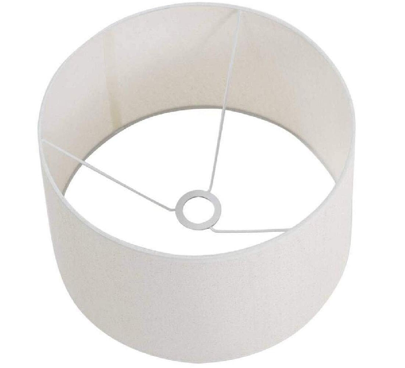 Linen Large Drum Lamp Shade with Slip UNO Fitter - 7.87-Inches Wide