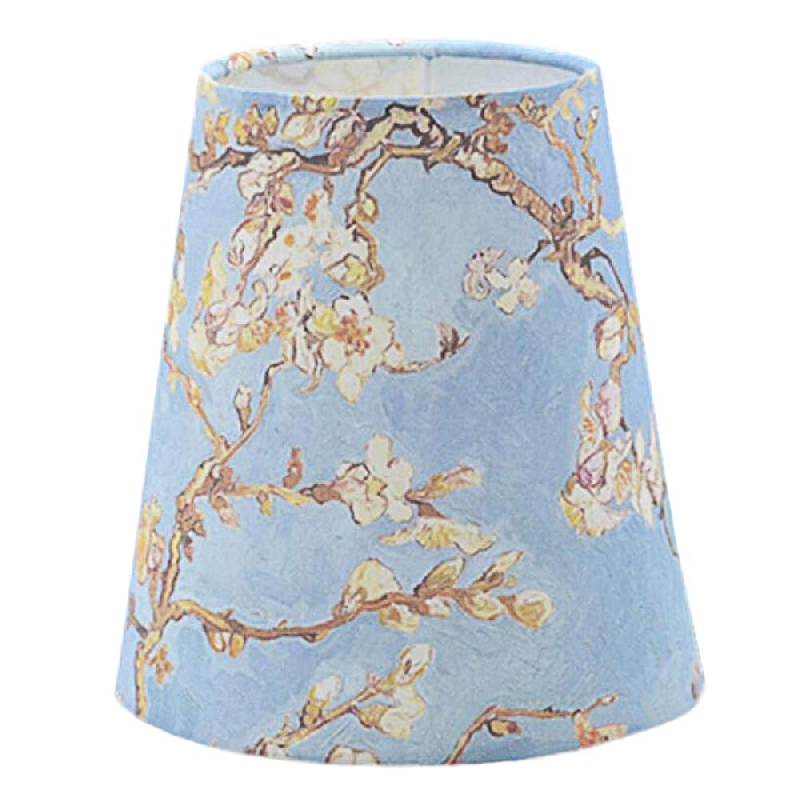 kiven Plum Blossom 9.94 x 5.9 x 6.3" Blue Fabric Cone Lamp Shade