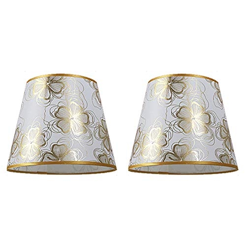 KIVEN STGLIGHTING 2-Pack PVC Cloth Lamp Shades Fixture Replacement Shades for Floor Lamps and Other Compatible Lamps
