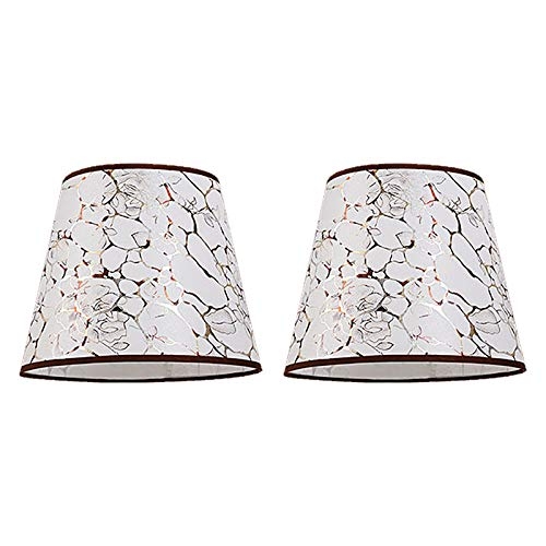 KIVEN STGLIGHTING 2-Pack PVC Cloth Lamp Shades Fixture Replacement Shades for Floor Lamps and Other Compatible Lamps