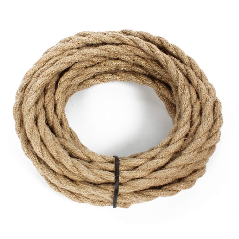 33' Retro Style Weave Rope Open Wires Antique Industrial Electrical Cord- Rope