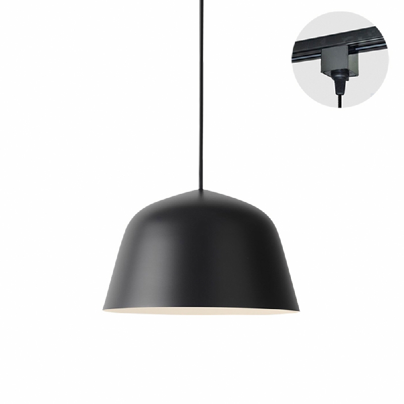 Track Pendant Black Shade Light Cafe Lights Loft Style Simple Metal Ceiling Lamp for Dining Room Cafe Restaurant Bulbs Not Included