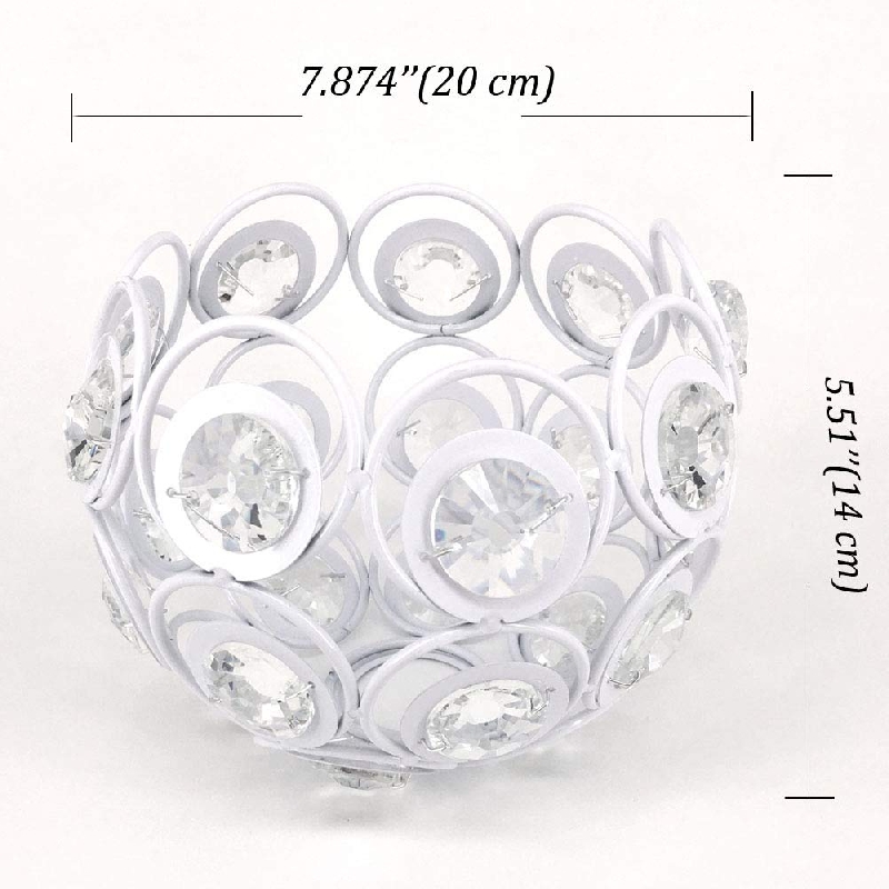 NUNULAMP 7.9 Inch Crystal White Lamp Shade