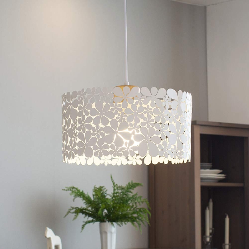 KIVEN Metal Hanging Lights with Plug in Cord and On/Off Dimmer Switch